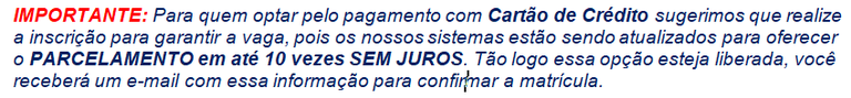 aviso 10 vezes sem juros