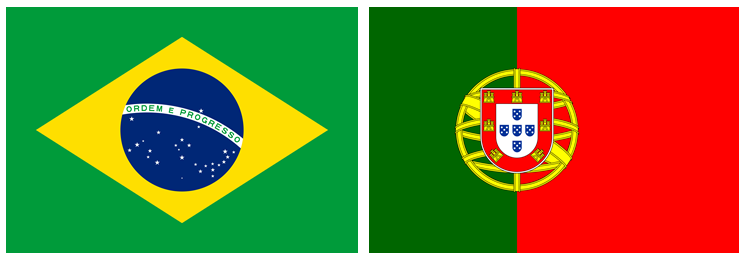 bandeiras brasil portugal