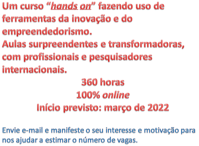 chamada para o curso