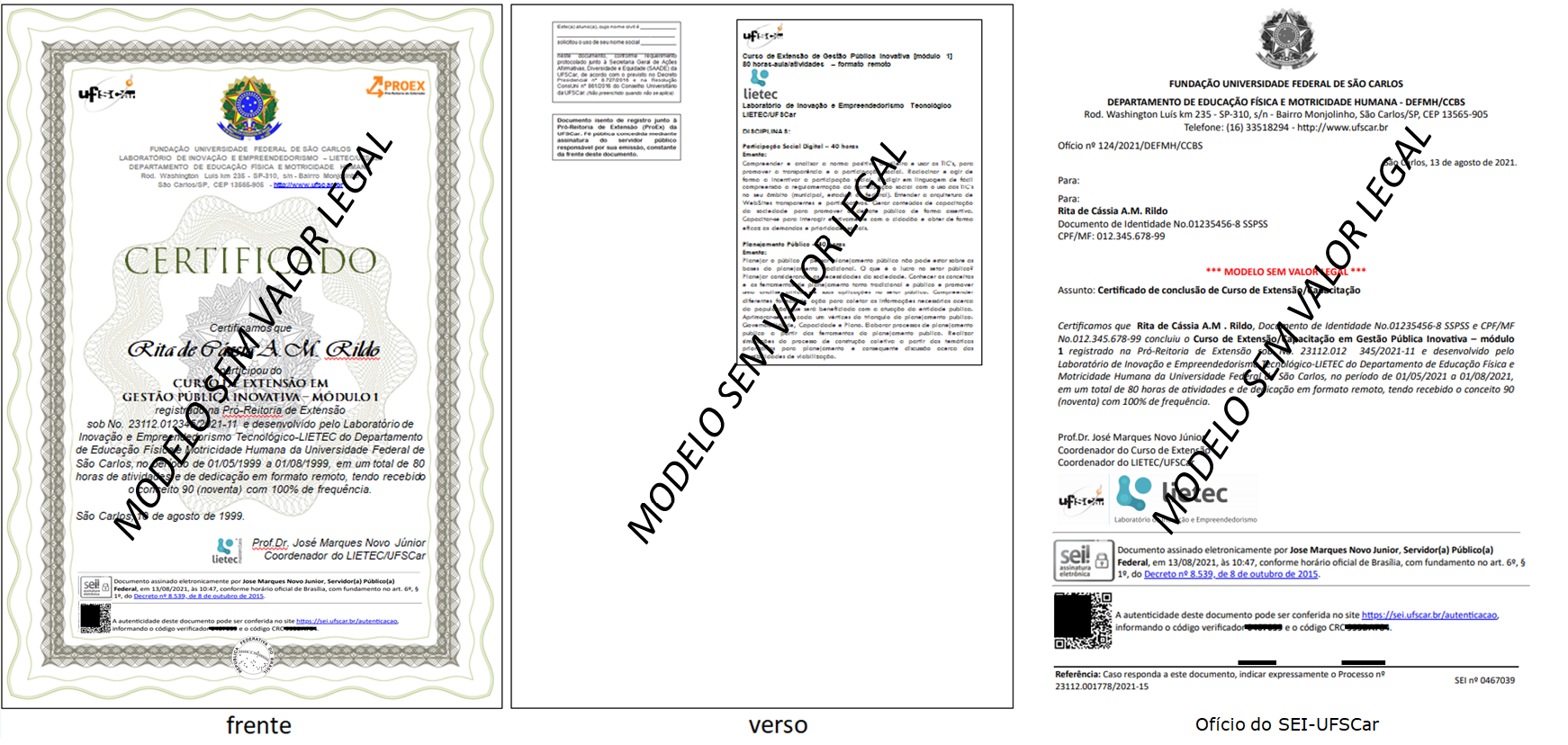 modelo certificado